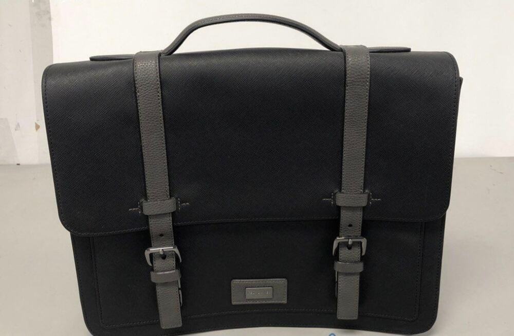 TED BAKER ADVENTURE LEATHER BRIEFCASE CROSSBODY BAG